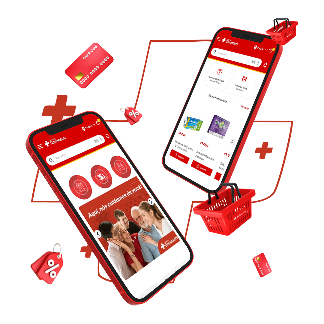 Mockup App Farmácias Diariamente